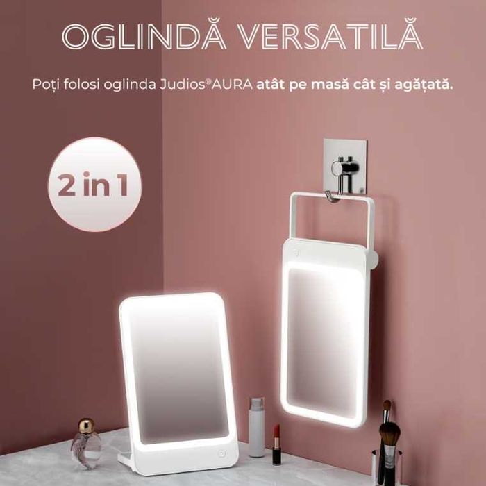Oglindă machiaj cosmetică cu LED-uri Judios®AURA