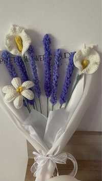 Croșetate handmade Crochet flower bouquet knitting gift