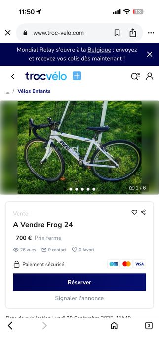 Bicicleta cursiera copiiFrog Road 67