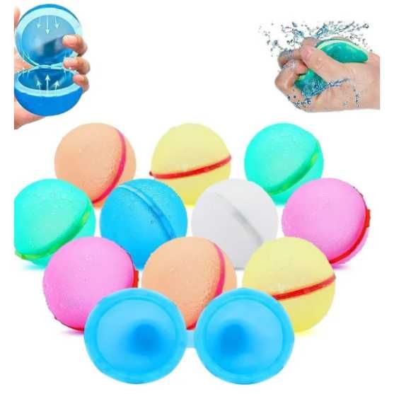 Set 16 mingi silicon pentru apa – inchidere magnetica, reutilizabile