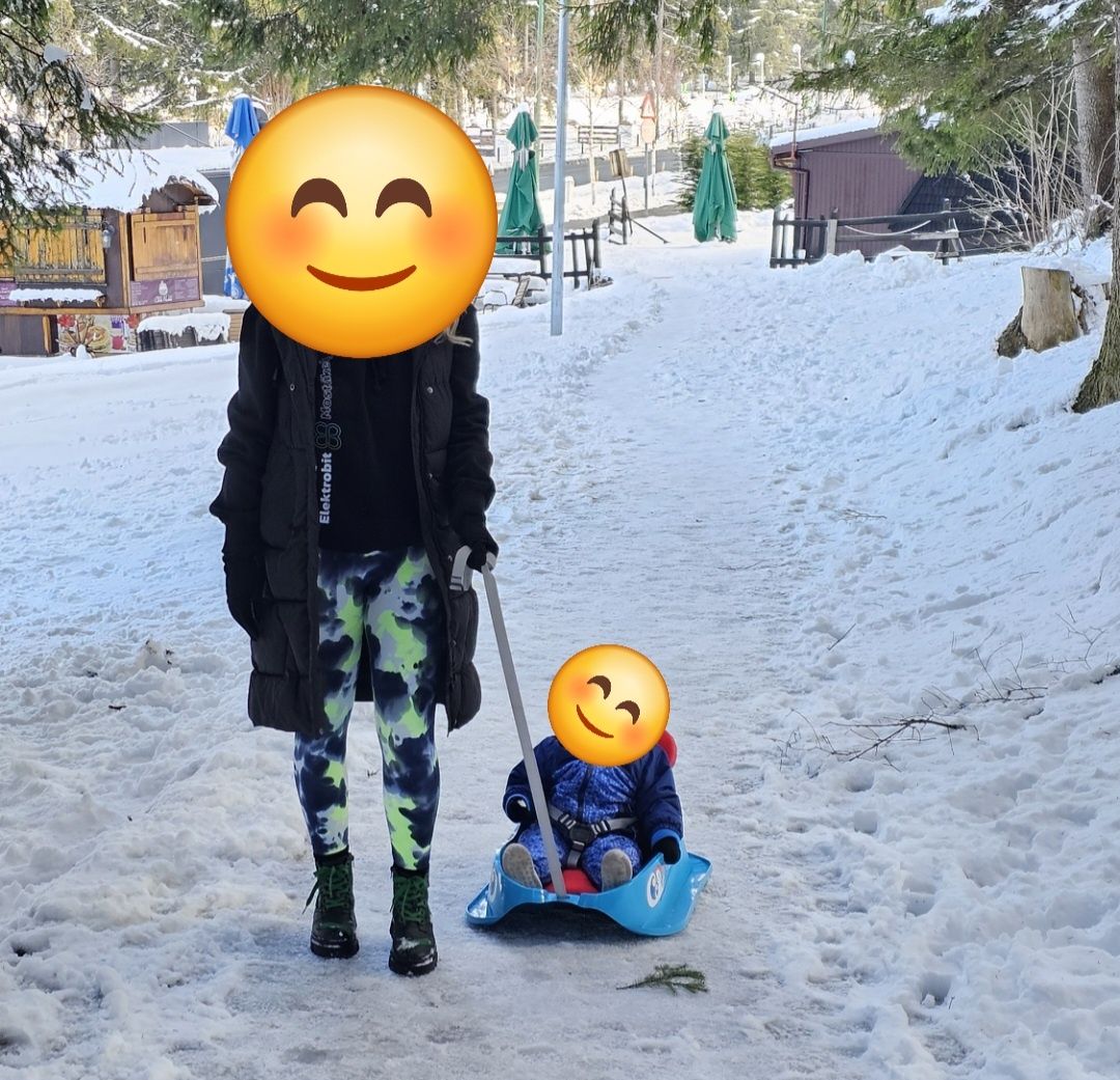 Sanie copii cu spatar si centura