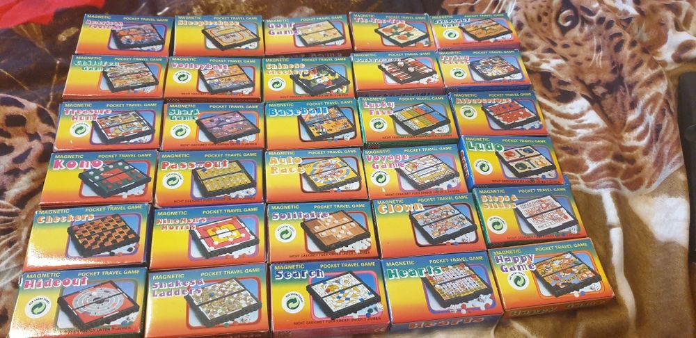 Vintage-Colectie de mini jocuri Pocket travel