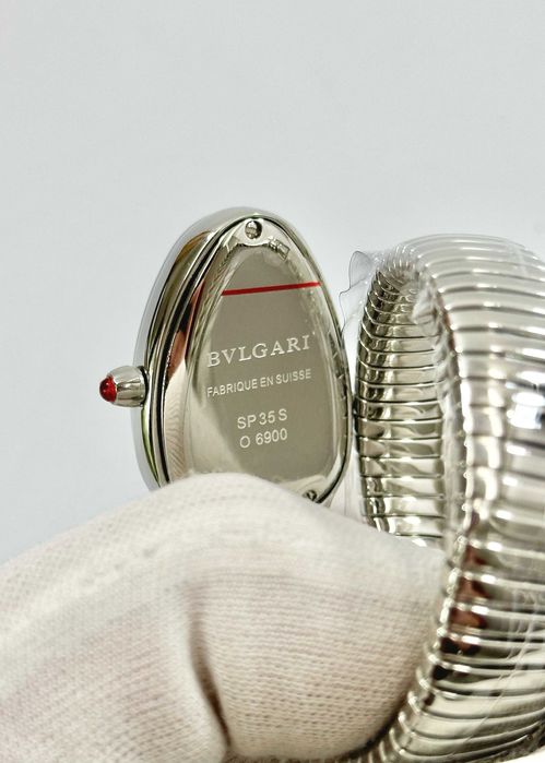 bvlgari snake сребристо/черно