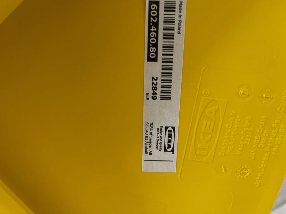 Scaun Ikea, galben, nou