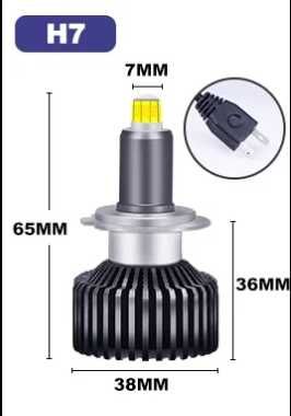 Лед крушки за фарове – Turbo Led H7 Canbus 360° ВИСОК клас CANBUS,/80W