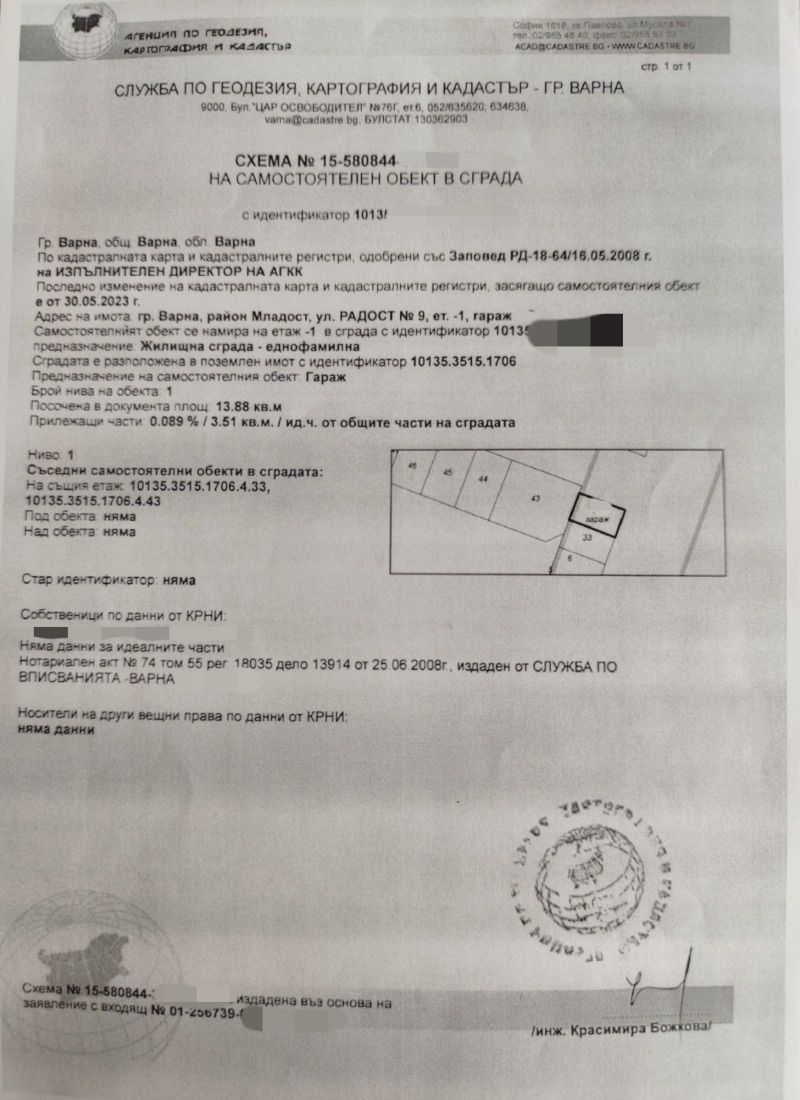 Собственик продава Гараж/Паркомясто гр. Варна Трошево