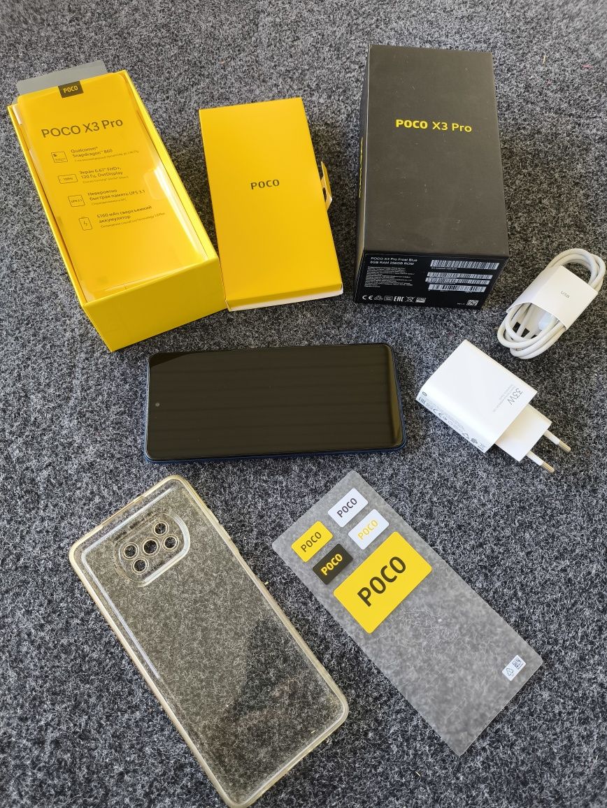 Poco X3 Pro 8/256 в хорошем состоянии, в полном комплекте все оригинал