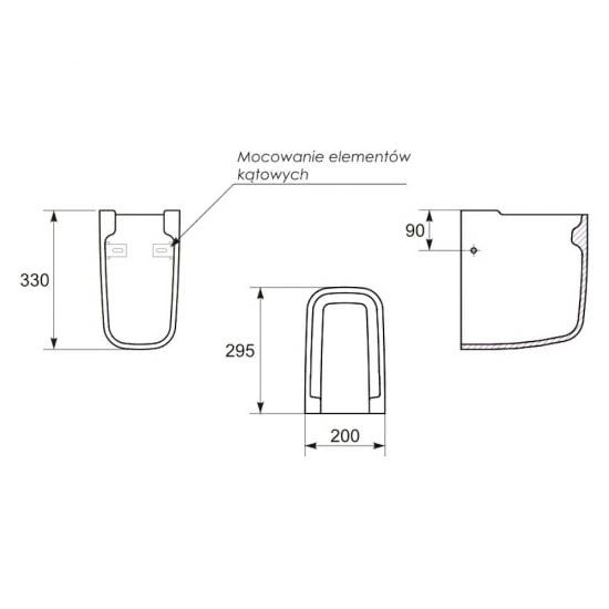 Semi-piedestal polpostument pure sp