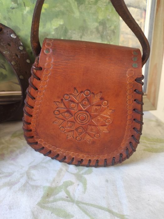 Poșetă/geantă din piele handmade