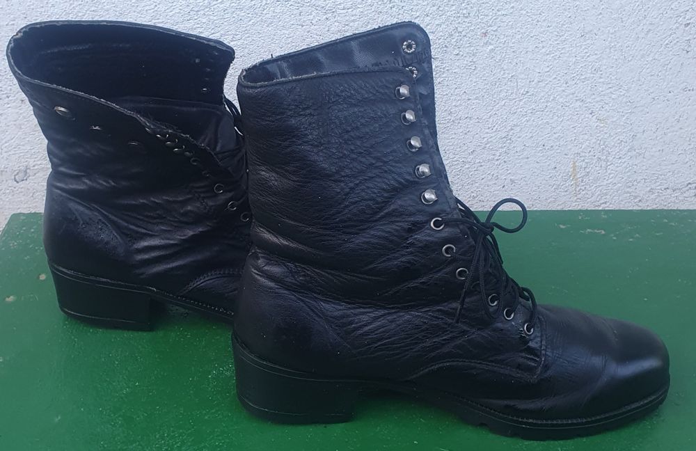 Cizme piele imblanite
