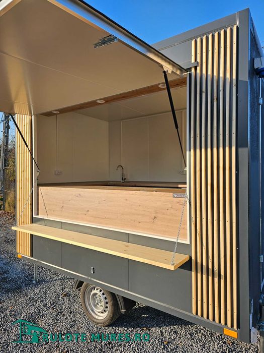 Rulote comerciale FAST FOOD ,CAFENEA pe roti,  3m --> ! 750kg!