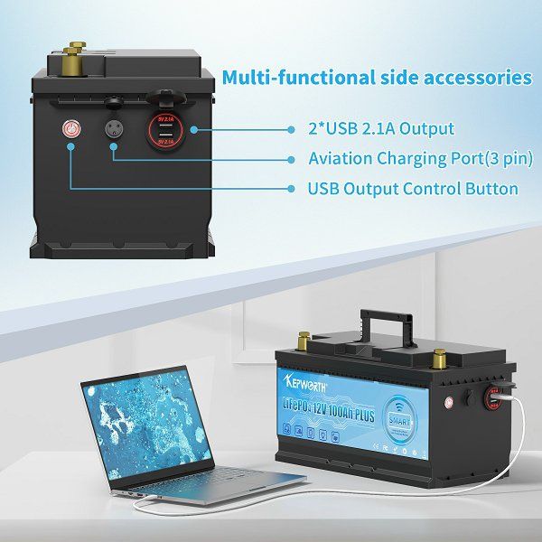 12V100 Ah LiFePo4 Bluetooth, BMS 100A, Литиева батерия акумулатор