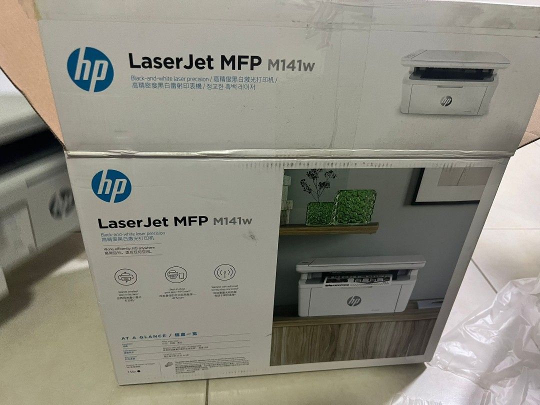 Новый Принтер HP LaserJet M141w (МФУ, лазерный, ч/б, A4)