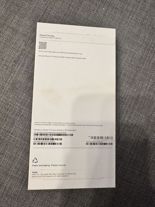 IPhone 17 Pro Max 1 TB