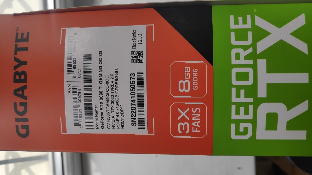 Видеокарта RTX3060TI