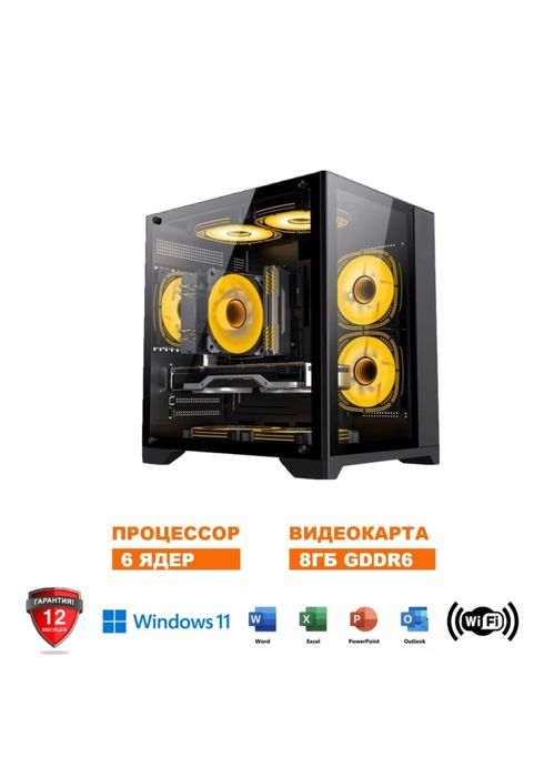 Tehnicom i5-12400F / RTX 4060 Ti 8 Гб / 32 Гб /  SSD 1000 Гб / Win 10