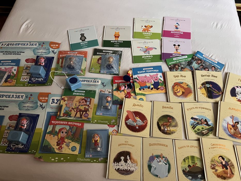 Аудио приказки , 3 колонки с карти и още 2 поредици