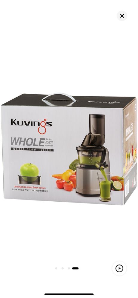 Storcator de fructe si legume cu presare la rece Kuvings B1700, rosu
