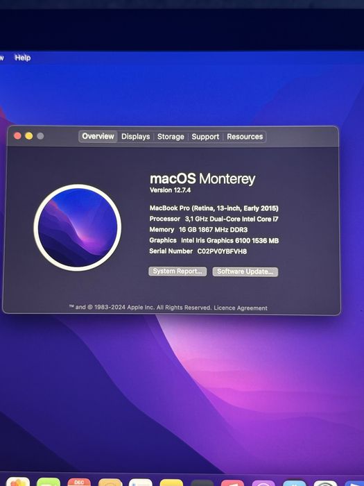 MakBook pro retina 2015 13-inch i7