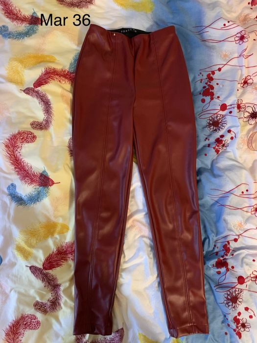 Pantaloni piele eco mar M