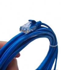 LAN кабел 5 метра, UTP PATCH, с конектори RJ45, син, НОВ