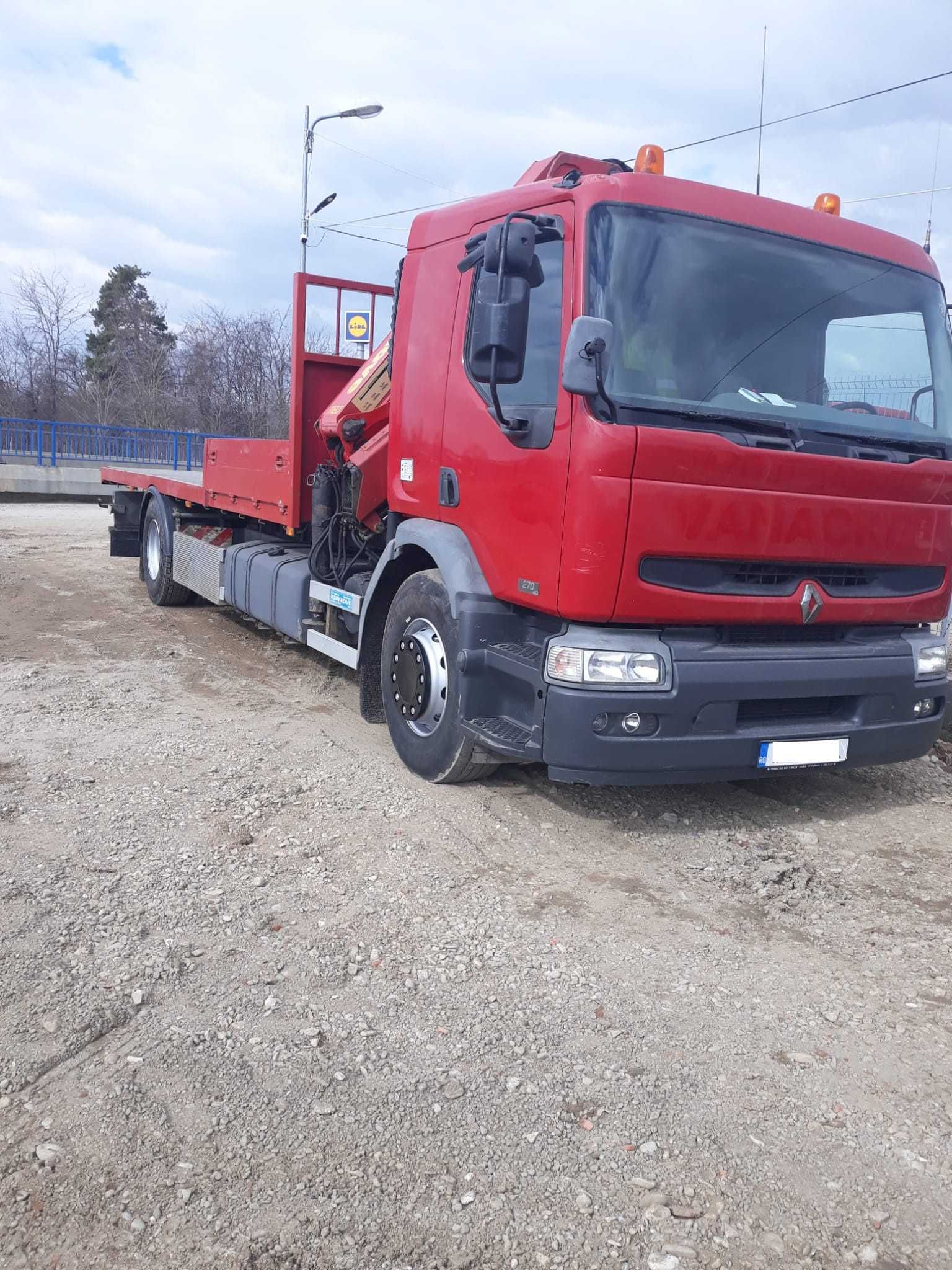 Transport - Camion Platforma cu Macara