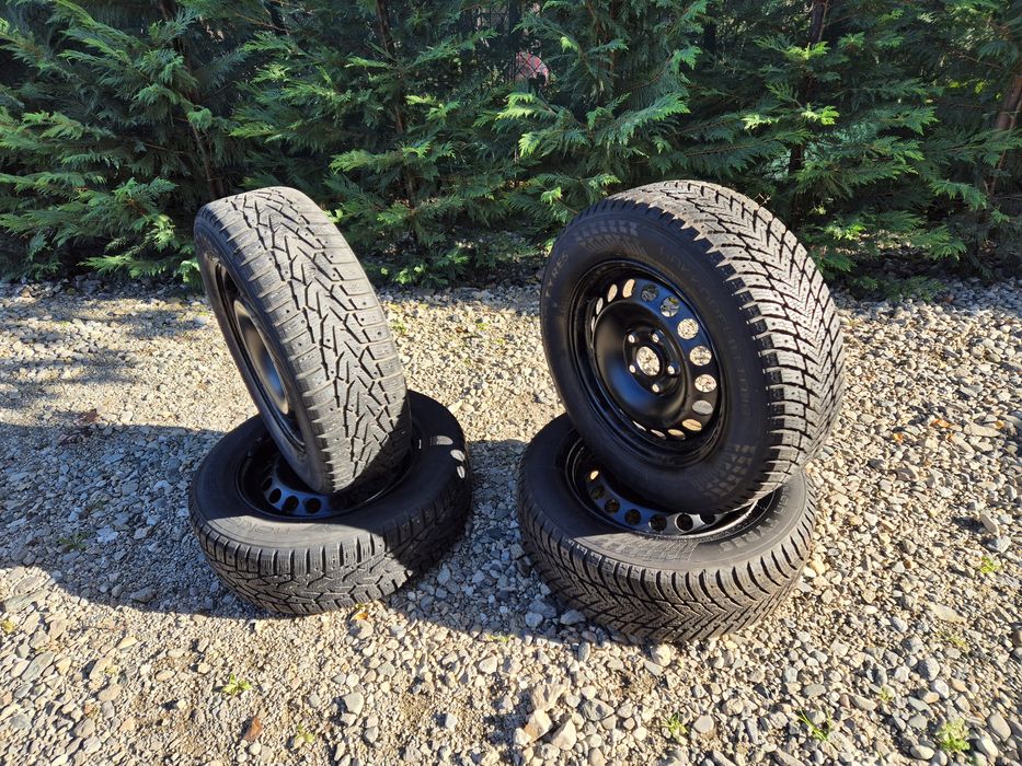Jante tabla R15 5x112 cu anvelope iarna Nokian 195/65R15