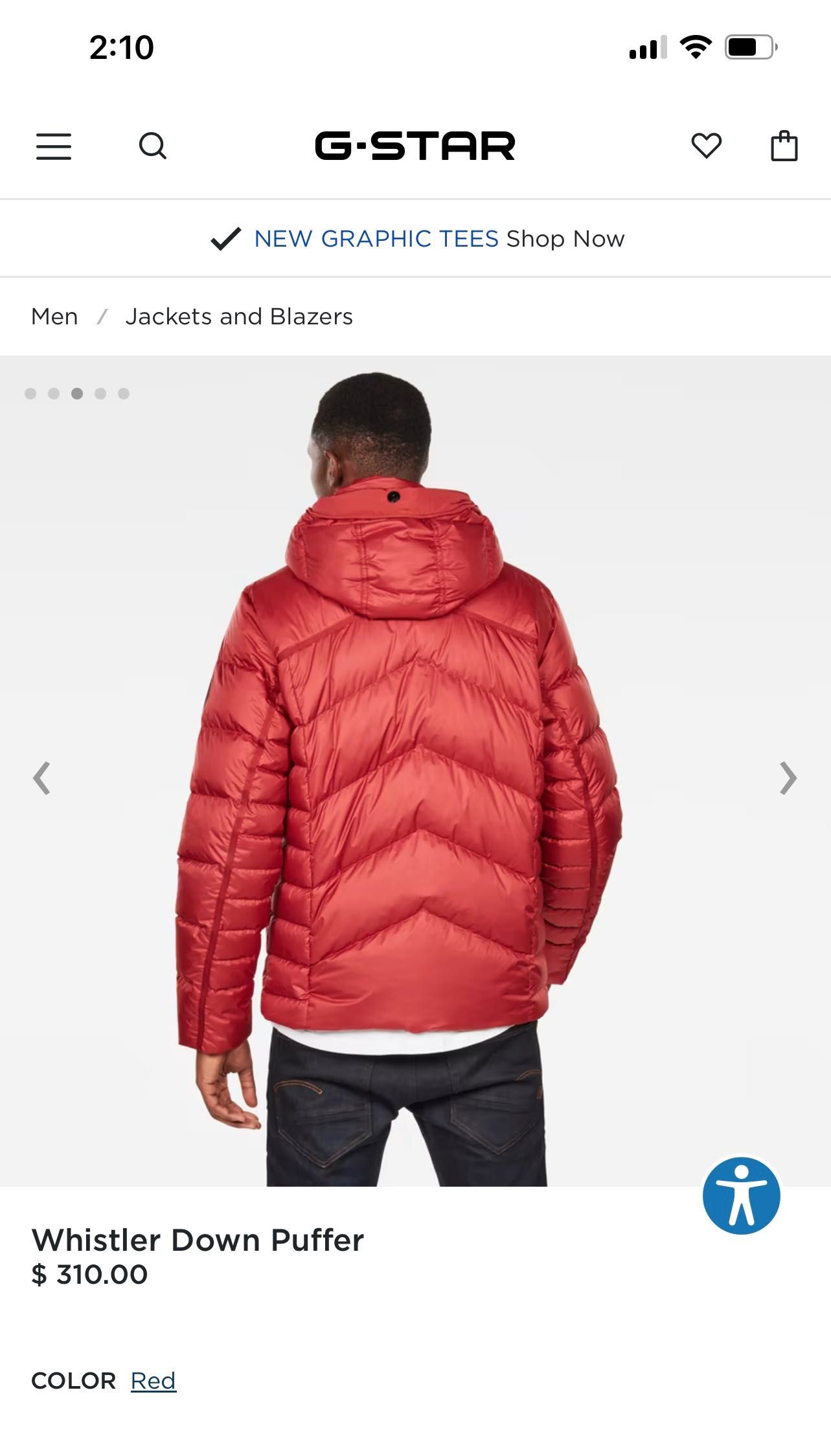G-STAR ЯКЕ НОВО Whistler Down Puffer