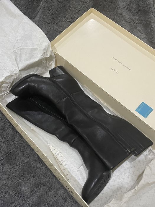 Зимние сапоги на каблуке натуральные