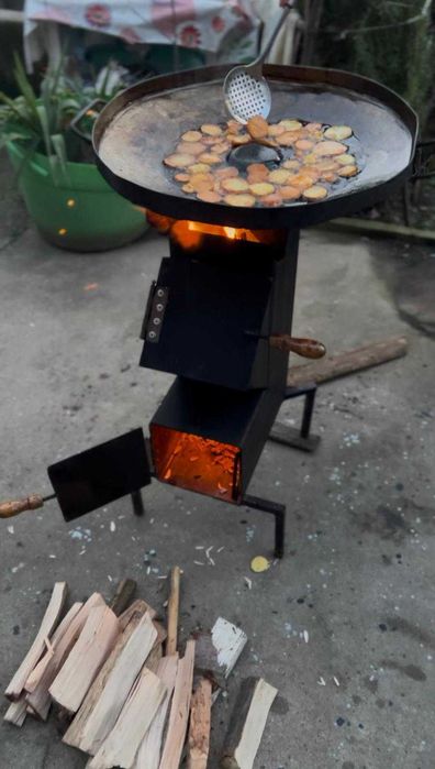Sobiță rachetă 150x 150x 5mm-ideală pentru gătit afară, ceaun și plită