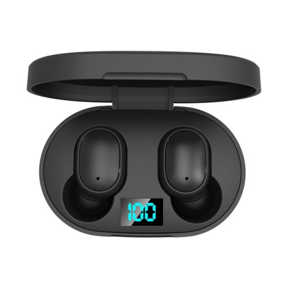 Casti wireless E6s True Wireless Stereo Bluetooth Afisaj LED Black