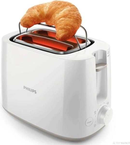 ПРОМО 2г Гаранция Нов Мощен Тостер Philips HD2581/00, 8 Нива