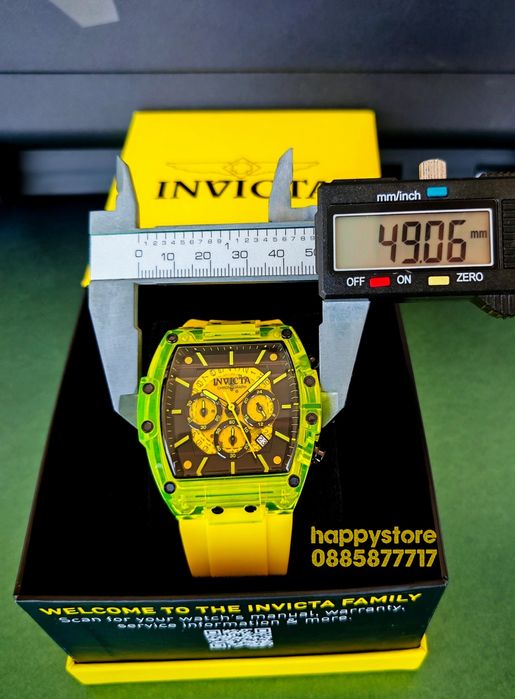 INVICTA S1 Rally yellow 49 mm, Инвикта нов ръчен часовник