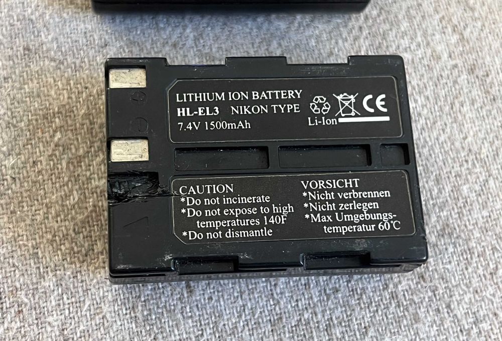 Set 2 acumulatori Nikon EN EL3 EN EL3a 7.4V 1500mAh Li ion
