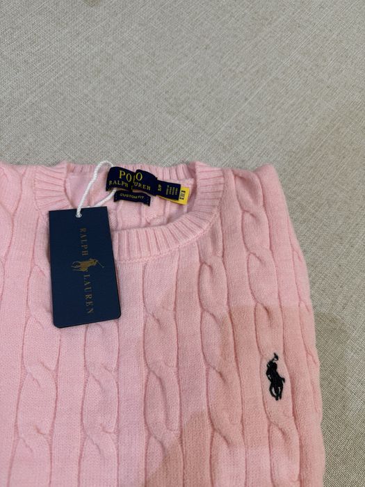 Pulover Ralph Lauren – roz pastel, model cable-knit - Marimea S