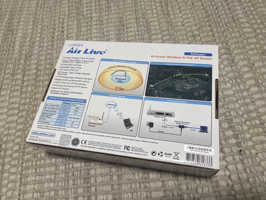 Router wireless AirLive N.Power Hi-Power Wireless-N PoE AP Router