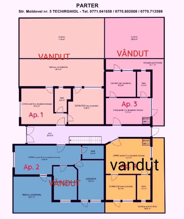 Apartamente, Garsoniere, Curte, Parcare, Vedere spre Lac si Mare