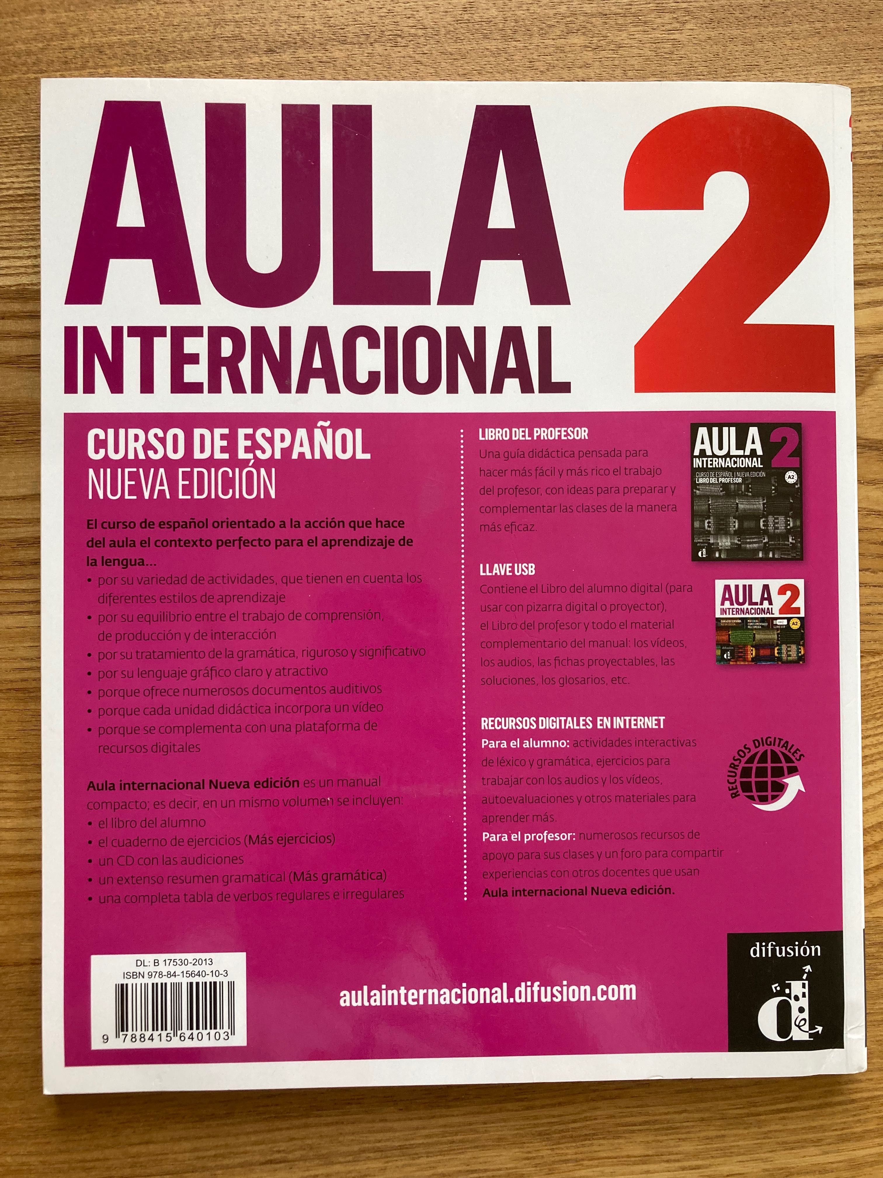 Aula Internacional 2 - A2 / Испански език - ниво А2: Учебник + CD