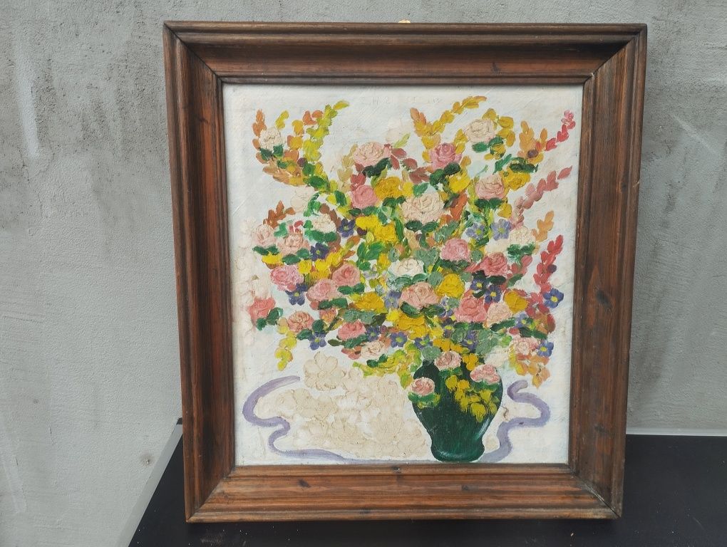 Маслена картина с подпис 1992 Ема Йончева