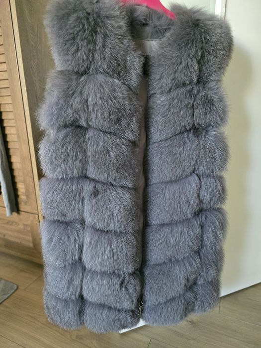 Vesta din BLANA NATURALA vulpe mărime M 38-40