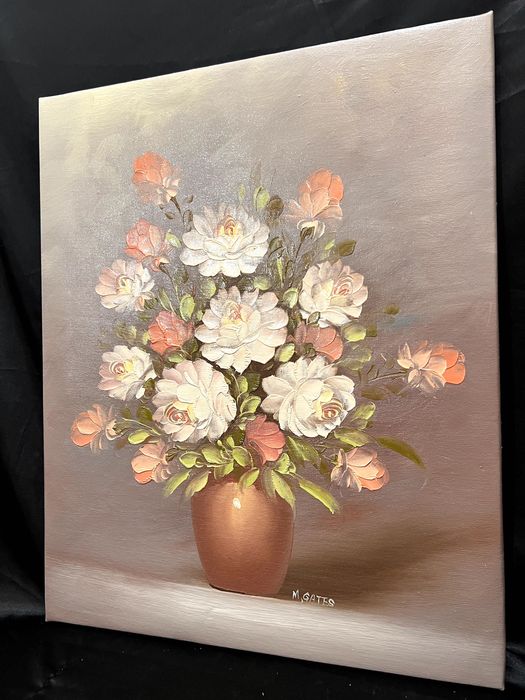 Pictura in ulei pe panza fixata pe șasiu realizat din lemn.