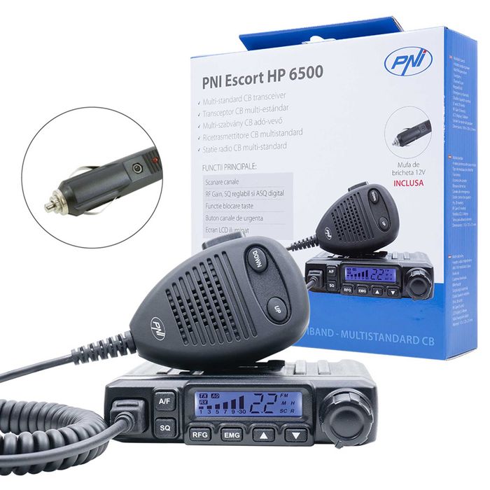 Statie radio CB PNI Escort HP 6500, multistandard, 4W, AM-FM, 12V, ASQ