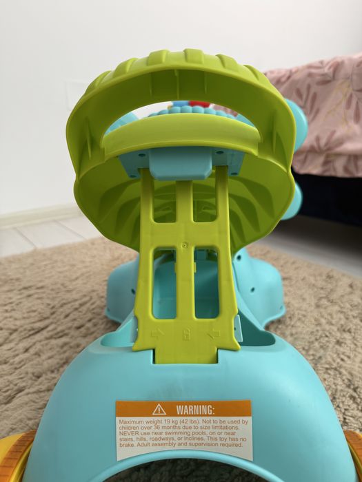 Masinuta fara pedale pentru copii, B Kids, elefant 3 in 1