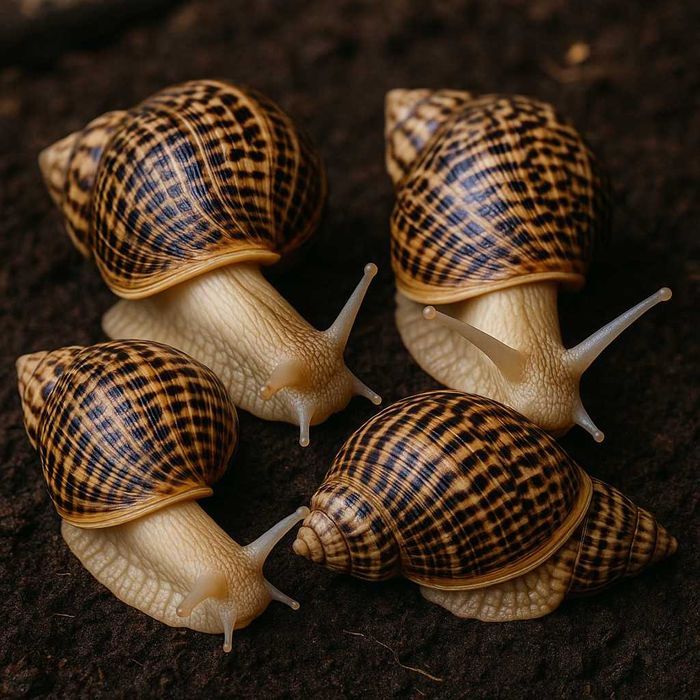 Улитки ахатина вида ретикулятор