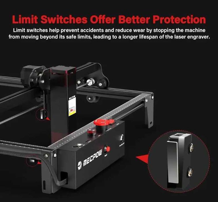 Mecpow Pro Laser 10W optic real, 410x400mm +Air assist +Pat laser -NOU