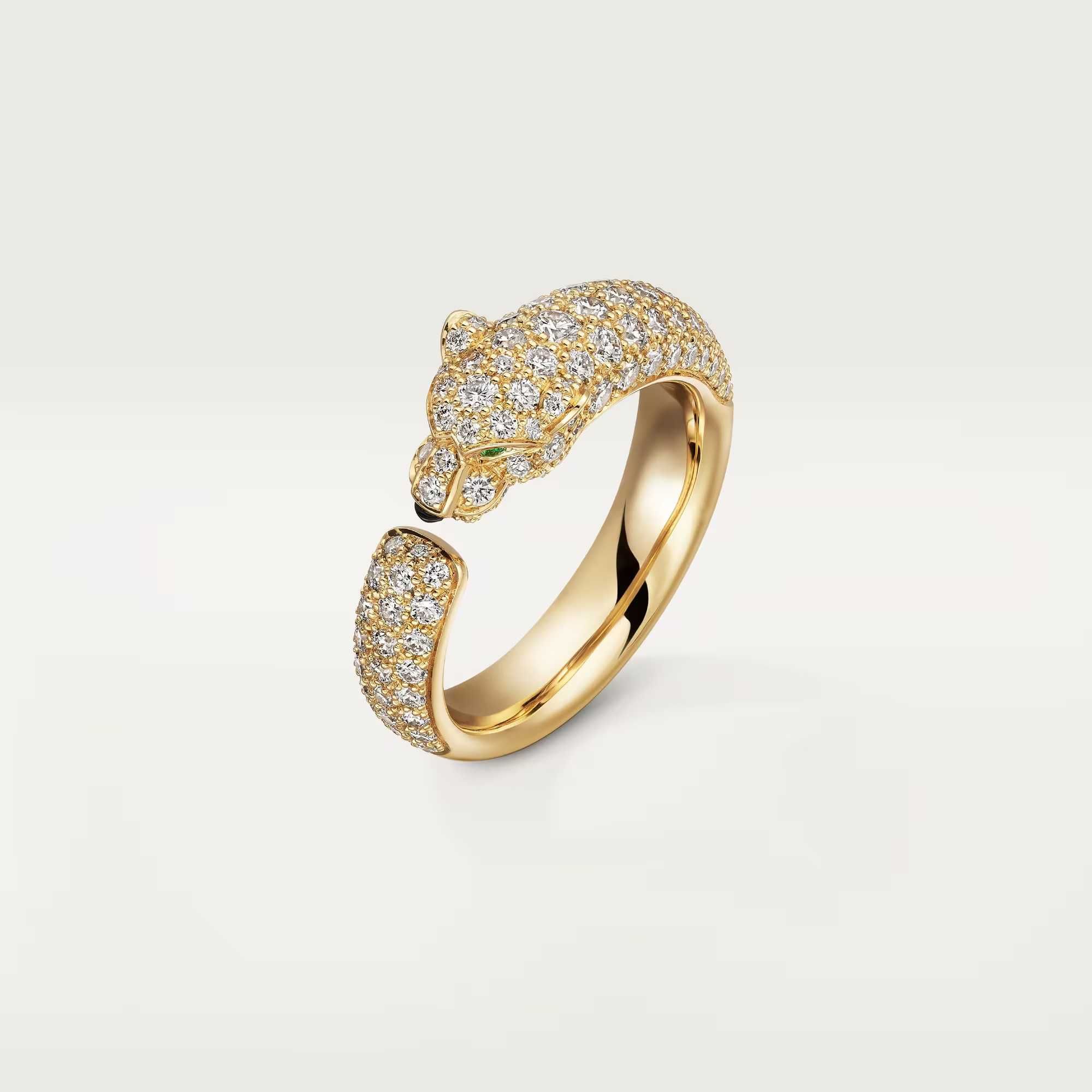 CARTIER Panthere de Cartier Gold Paved Diamonds Дамски Пръстен