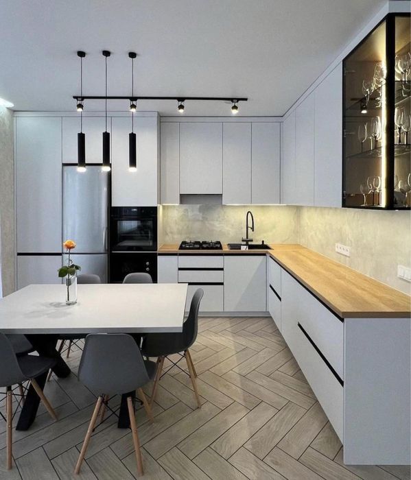 Кухонный Гарнитур Угловая Кухня Прямая Кухни Прихошка Шкаф Мебель