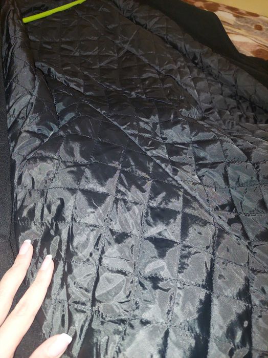 Дамско черно палто размер S