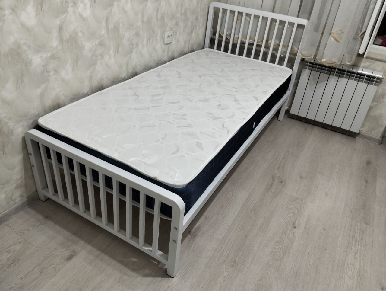 Металлическая кровать. Двухспальная кровать.  Темир крават