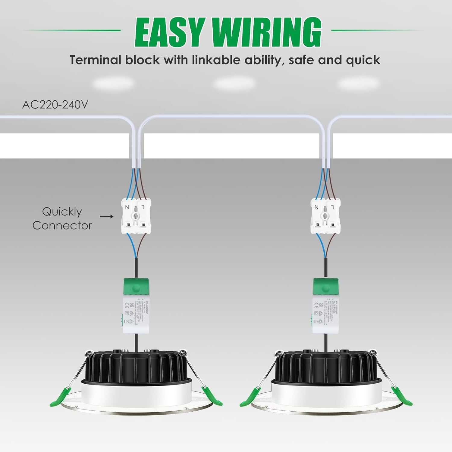 НОВИ! LED лунички, димируеми, 10W, IP65, 113мм, 6 бр/к-кт